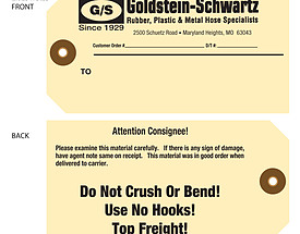 Clipped Corners Shipping Hang Tag - Goldstein Schwartz