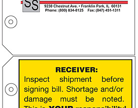 Custom Shipping Tag - Schaumburg Specialties