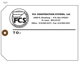 Custom Shipping Tag - FCS Construction