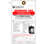 Perforated Repair & Replacement Warning Tag with Fiber Patch Reinforcement