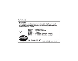 Rectangle Warning Hang Tag for Peerless Lighting