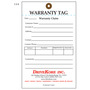 Rectangle Warranty Claim Hang Tag with Perforation