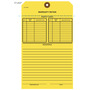 Yellow Warranty Tag with Clipped Corners & Perforation
