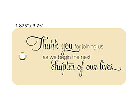 Rounded Corners Wedding Hang Tag - 116630 Ali Cumber Wedding