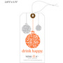 Holiday Hang Tag with Clipped Corners, a Fiber Patch & Knotted String for Vine & Co.