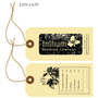 Clipped Corners Product Hang Tag with Fiber Patch & Knotted String Attachment for Trillium Crewing Company