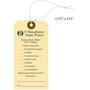Varietal Composition Percent Hang Tag with Clipped Corners, a Fiber Patch & Knotted String for O'Shaughnessy Estate Winery