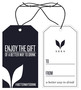 To & From Gift Hang Tag with Clipped Corners & Knotted String
