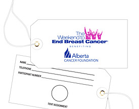 Custom Tyvek Participant Hang Tag– Alberta Cancer Foundation (91742)