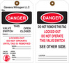 Custom Tyvek Danger/Lockout Hang Tag – Geneva Nitrogen (97189)