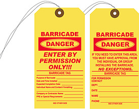 Custom Tyvek Barricade Hang Tag With Clipped Corners