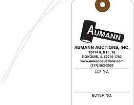 Custom Aumann Tyvek Auction Tag (112936)