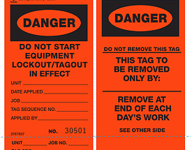 Custom Tyvek Caution/Lockout Hang Tag (114803)