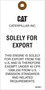 Custom Tyvek Export Hang Tag – Caterpillar Inc. (115611)