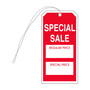 Red Special Sale Vinyl Hang Tag with Clipped Corners