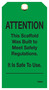 Green Vinyl Attention Tag with Clipped Corners & Metal Eyelet