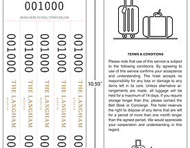 The Langham Hotel Custom Luggage Tag