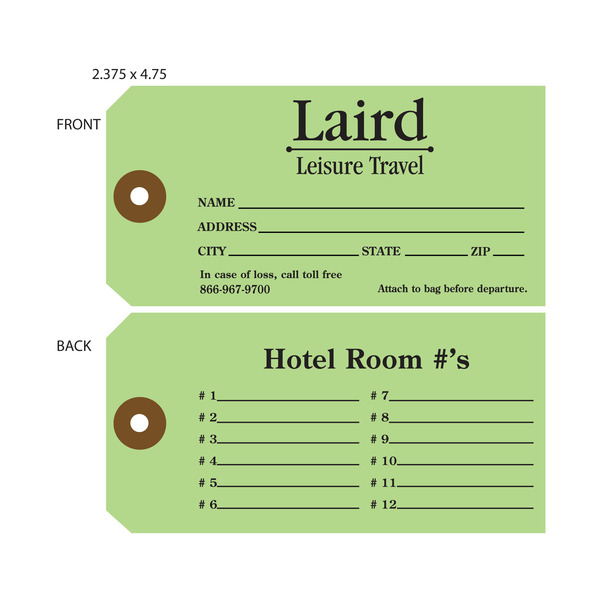 Custom Luggage Tags for Hotels St. Louis Tag