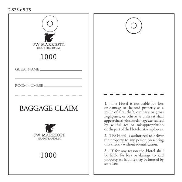 Custom Hotel Luggage Tags St. Louis Tag