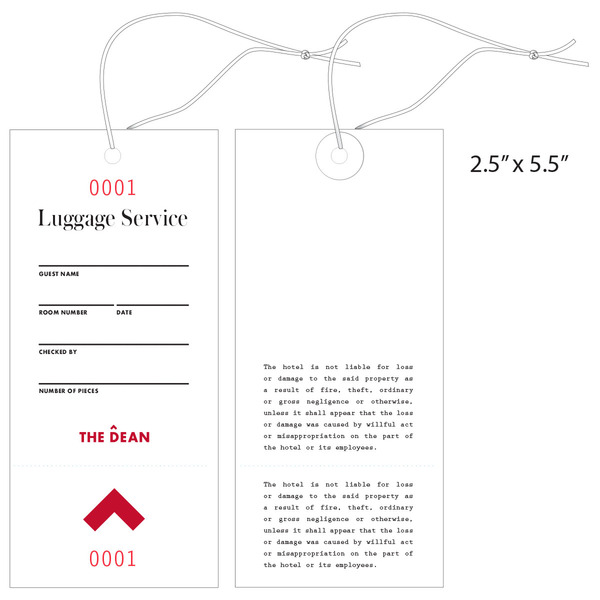 hotel luggage tags
