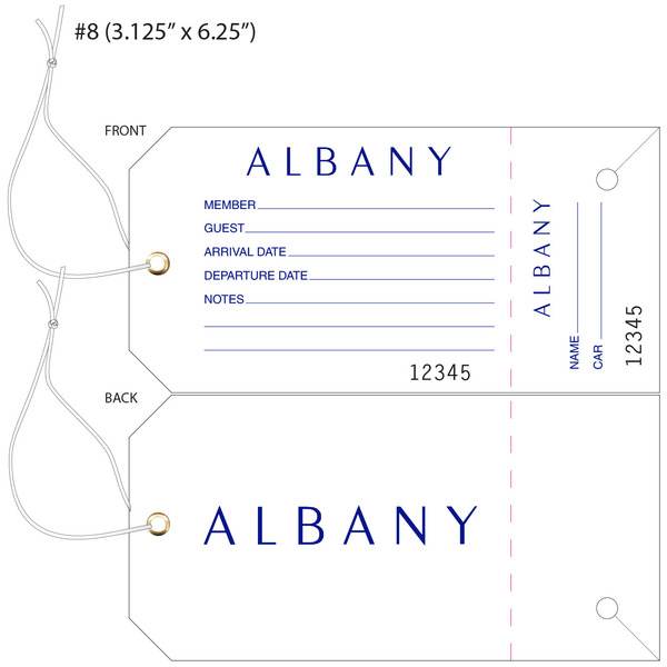 Luggage tag outlet in hotel