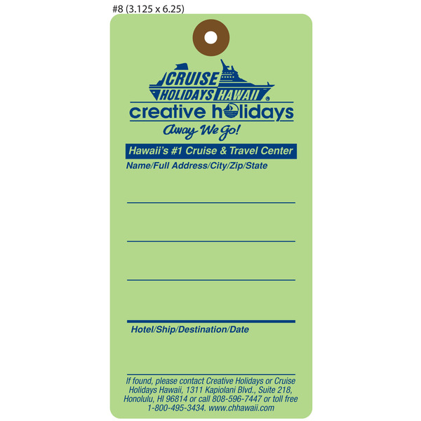 Custom Printed Travel Tags St. Louis Tag