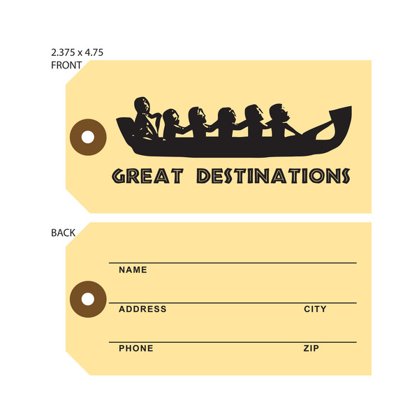 Custom Printed Travel Tags St. Louis Tag