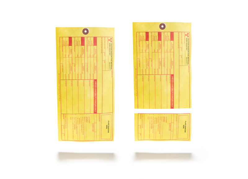 Perforated merchandise tags without strings 1-1/2x1-3/4 - yellow