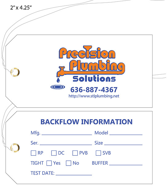 Backflow Inspection Tags