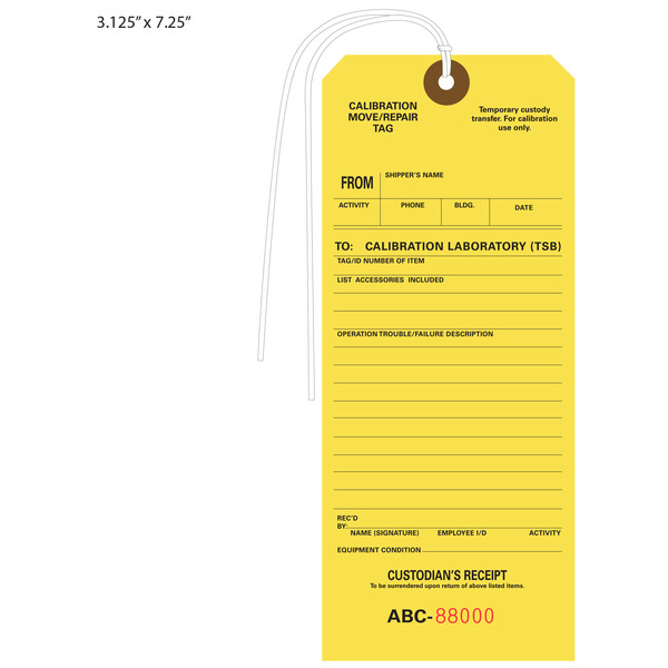 Custom Calibration Hang Tags St. Louis Tag