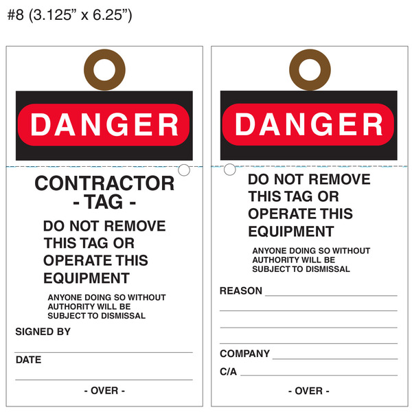 Custom Printed Danger Hang Tags St Louis Tag