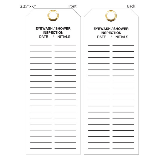 eyewash station monthly inspection form