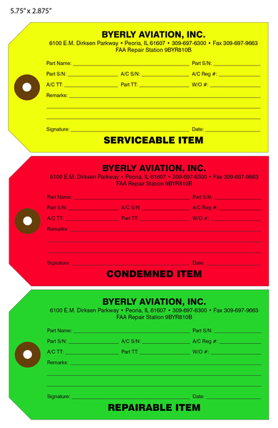 Custom Printed FAA Inspection Hang Tags | St. Louis Tag