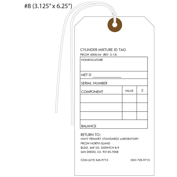 Empty, InUse, Full Gas Cylinder Tags Custom Hang Tags