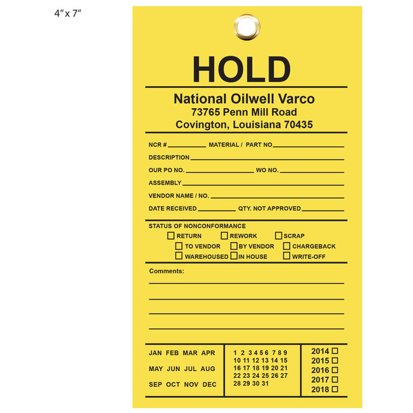 Custom Hold Tags St. Louis Tag