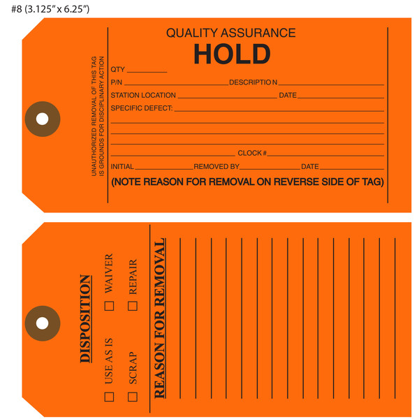Packing & Shipping 100 scrap tags inspection tags quality ...