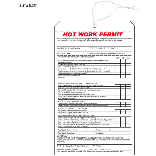 Osha hot work permit template online