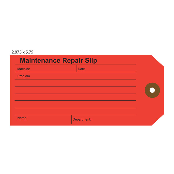 Custom Maintenance Record Hang Tags | St. Louis Tag