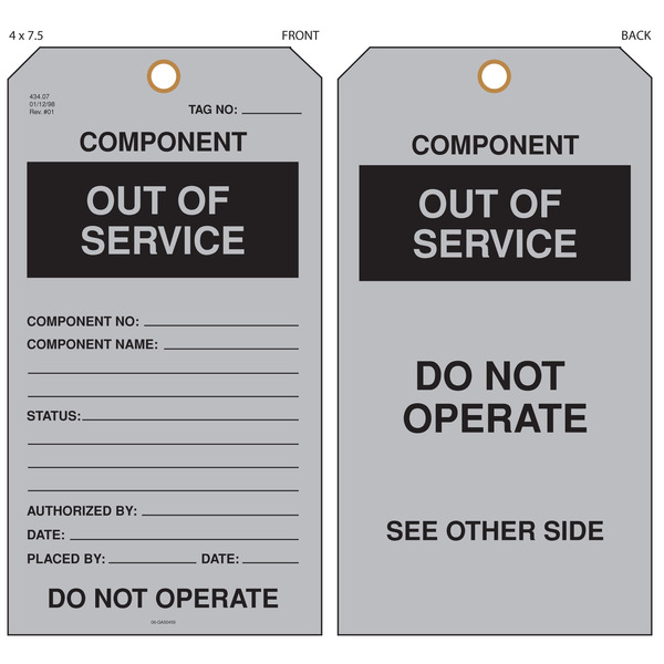 Custom Out Of Service Tags St. Louis Tag