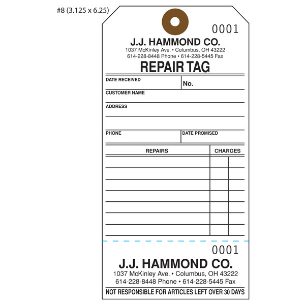 Custom Repair Tags St. Louis Tag