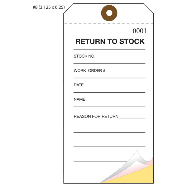 Custom Printed ReturnToStock Hang Tags St. Louis Tag