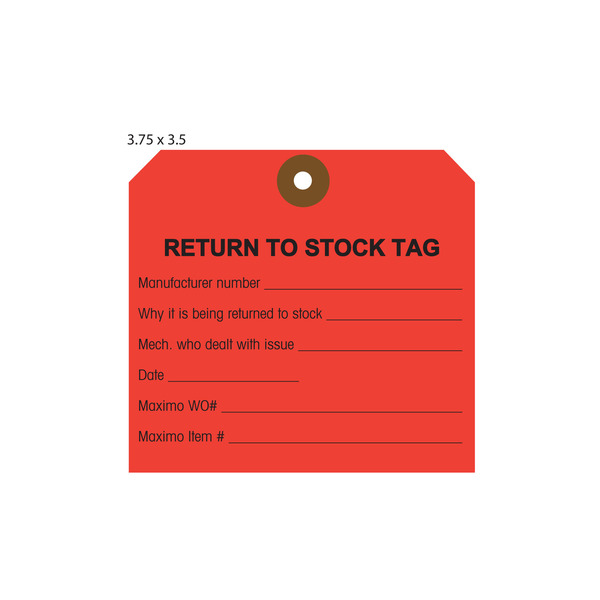 Custom Printed ReturnToStock Hang Tags St. Louis Tag