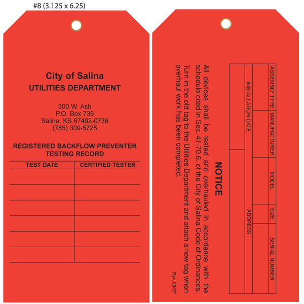 Custom Test Tags | St. Louis Tag
