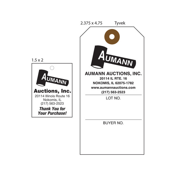 Custom Auction Hang Tags | St. Louis Tag