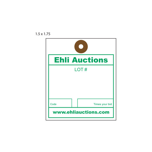 Custom Auction Hang Tags | St. Louis Tag