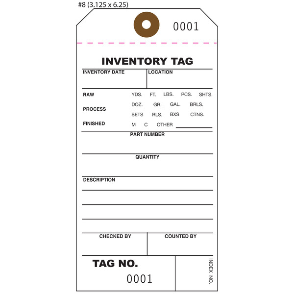 custom inventory hang tags numbered part asset st louis tag