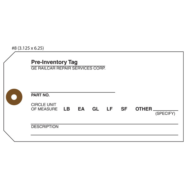 Custom Printed Inventory Tags St. Louis Tag