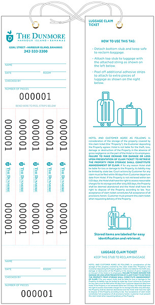 Custom Baggage & Luggage Tags for Hotels