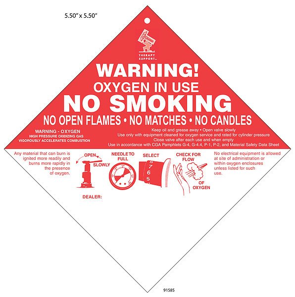 Empty Cylinder Do Not Use Tag In Black On Yellow No By ( 7.5 In H X 4 In W ) Cst100