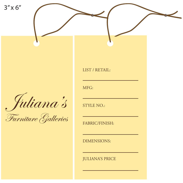 Furniture Price Tag Design